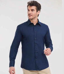 Russell Athletic Collection Long Sleeve Tailored Oxford Shirt 922M - 922M Bright Navy Model