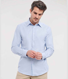 Russell Athletic Collection Long Sleeve Tailored Oxford Shirt 922M - 922M Oxford Blue Model