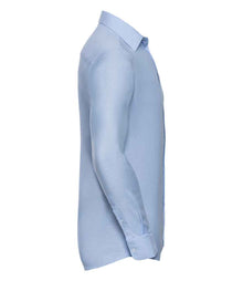 Russell Athletic Collection Long Sleeve Tailored Oxford Shirt 922M - 922M Oxford Blue Side