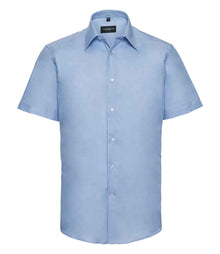 Russell Athletic Collection Short Sleeve Tailored Oxford Shirt 923M - Oxford Blue