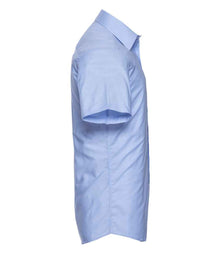 Russell Athletic Collection Short Sleeve Tailored Oxford Shirt 923M - 923M Oxford Blue Side