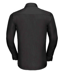 Russell Athletic Collection Long Sleeve Tailored Poplin Shirt 924M - 924M Black Back