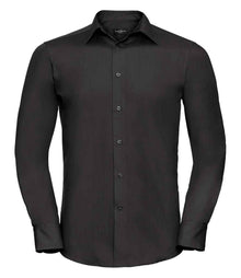 Russell Athletic Collection Long Sleeve Tailored Poplin Shirt 924M - Black