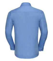 Russell Athletic Collection Long Sleeve Tailored Poplin Shirt 924M - 924M Corporate Blue Back