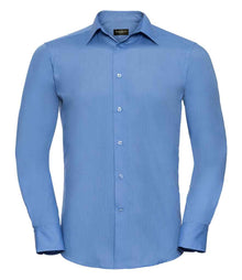 Russell Athletic Collection Long Sleeve Tailored Poplin Shirt 924M - Corporate Blue