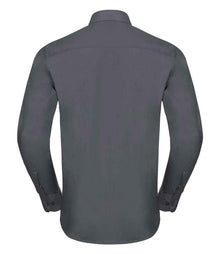 Russell Athletic Collection Long Sleeve Tailored Poplin Shirt 924M - 924M Convoy Grey Back