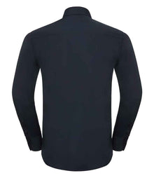 Russell Athletic Collection Long Sleeve Tailored Poplin Shirt 924M - 924M French Navy Back