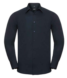 Russell Athletic Collection Long Sleeve Tailored Poplin Shirt 924M - French Navy