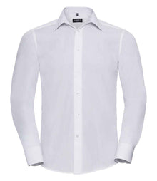 Russell Athletic Collection Long Sleeve Tailored Poplin Shirt 924M - White