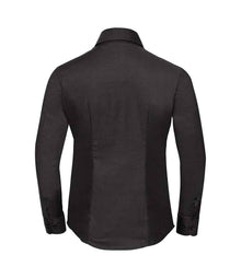 Russell Athletic Collection Ladies Long Sleeve Easy Care Oxford Shirt 932F - 932F Black Back