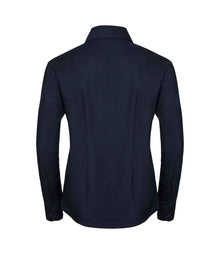 Russell Athletic Collection Ladies Long Sleeve Easy Care Oxford Shirt 932F - 932F Bright Navy Back