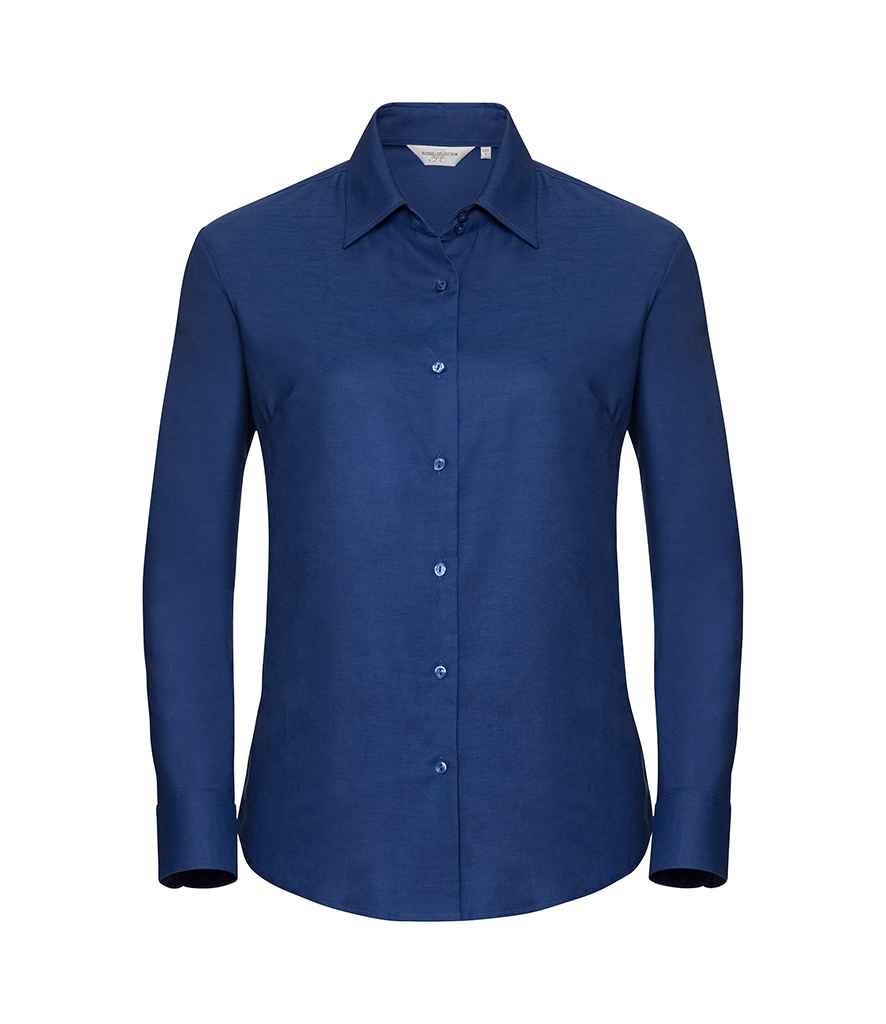 Russell Athletic Collection Ladies Long Sleeve Easy Care Oxford Shirt 932F - Bright Royal