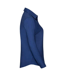 Russell Athletic Collection Ladies Long Sleeve Easy Care Oxford Shirt 932F - 932F Bright Royal Side