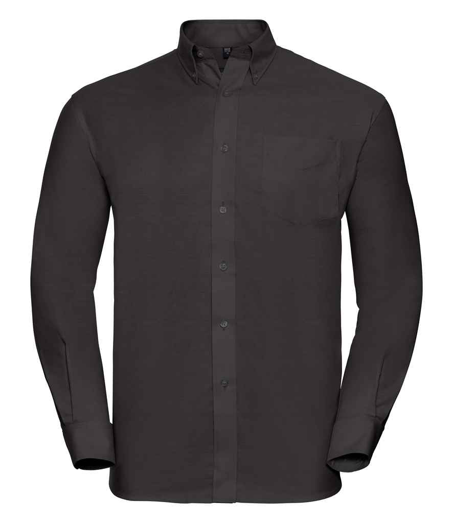Russell Athletic Collection Long Sleeve Easy Care Oxford Shirt 932M - Black