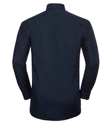 Russell Athletic Collection Long Sleeve Easy Care Oxford Shirt 932M - 932M Bright Navy Back