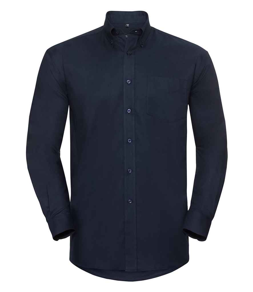 Russell Athletic Collection Long Sleeve Easy Care Oxford Shirt 932M - Bright Navy