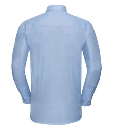 Russell Athletic Collection Long Sleeve Easy Care Oxford Shirt 932M - 932M Oxford Blue Back
