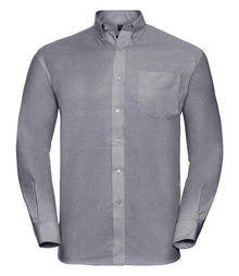 Russell Athletic Collection Long Sleeve Easy Care Oxford Shirt 932M - Silver