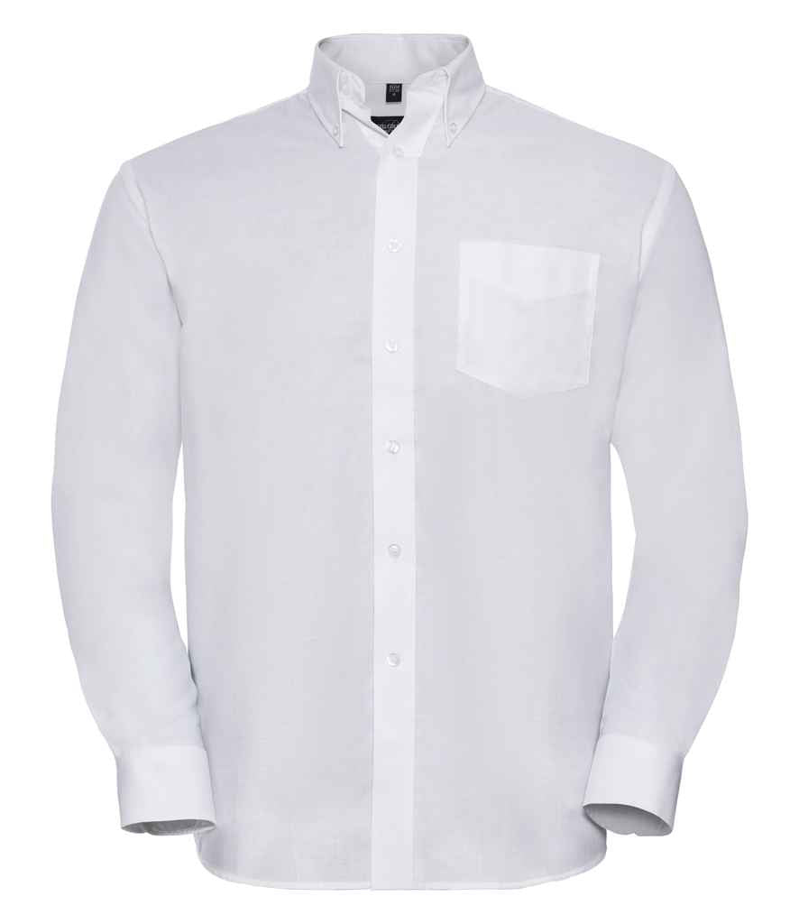 Russell Athletic Collection Long Sleeve Easy Care Oxford Shirt 932M - White