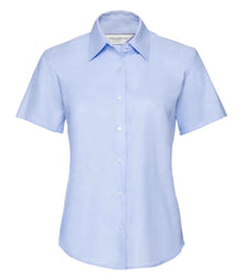 Russell Athletic Collection Ladies Short Sleeve Easy Care Oxford Shirt 933F - Oxford Blue