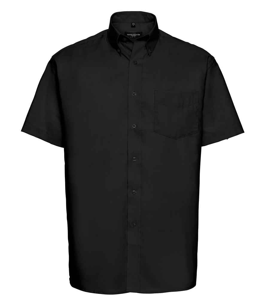 Russell Athletic Collection Short Sleeve Easy Care Oxford Shirt 933M - Black