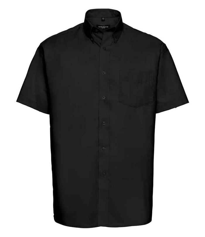 Russell Athletic Collection Short Sleeve Easy Care Oxford Shirt 933M - Black
