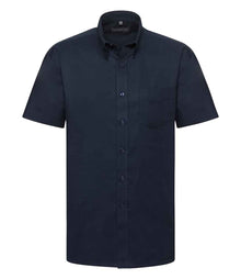Russell Athletic Collection Short Sleeve Easy Care Oxford Shirt 933M - Bright Navy