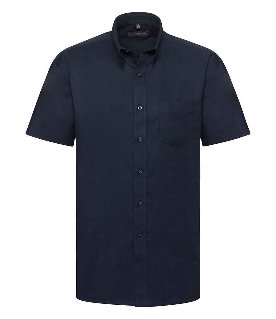 Russell Athletic Collection Short Sleeve Easy Care Oxford Shirt 933M - Bright Navy