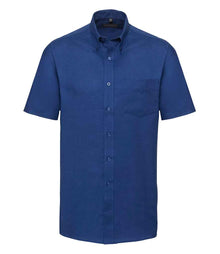 Russell Athletic Collection Short Sleeve Easy Care Oxford Shirt 933M - Bright Royal