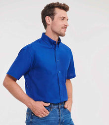 Russell Athletic Collection Short Sleeve Easy Care Oxford Shirt 933M - 933M Bright Royal Model