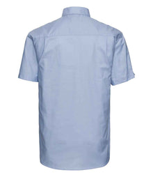 Russell Athletic Collection Short Sleeve Easy Care Oxford Shirt 933M - 933M Oxford Blue Back