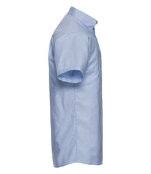 Russell Athletic Collection Short Sleeve Easy Care Oxford Shirt 933M - 933M Oxford Blue Side