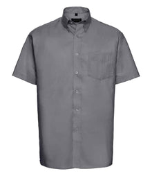 Russell Athletic Collection Short Sleeve Easy Care Oxford Shirt 933M - Silver