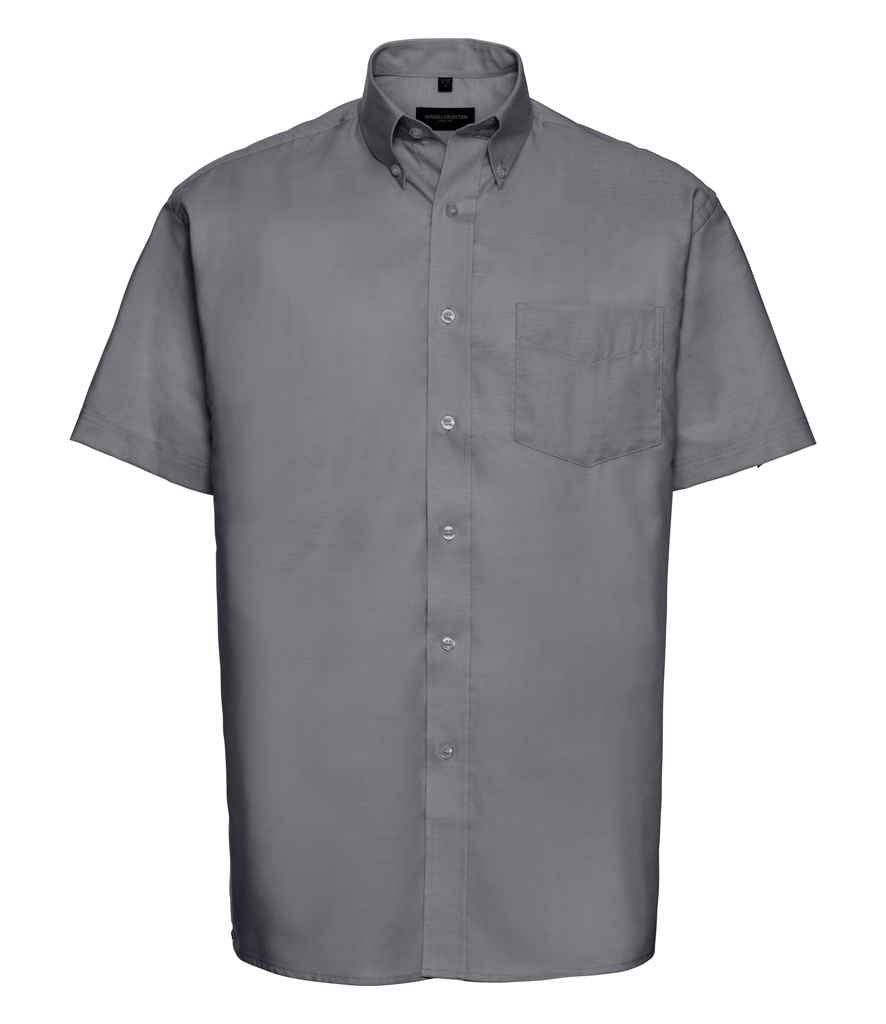 Russell Athletic Collection Short Sleeve Easy Care Oxford Shirt 933M - Silver