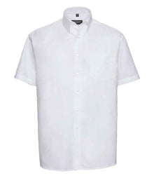 Russell Athletic Collection Short Sleeve Easy Care Oxford Shirt 933M - White