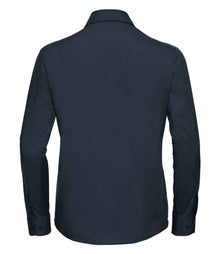 Russell Athletic Collection Ladies Long Sleeve Easy Care Poplin Shirt 934F - 934F French Navy Back