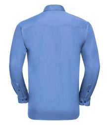 Russell Athletic Collection Long Sleeve Easy Care Poplin Shirt 934M - 934M Corporate Blue Back