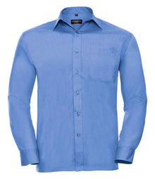 Russell Athletic Collection Long Sleeve Easy Care Poplin Shirt 934M - Corporate Blue