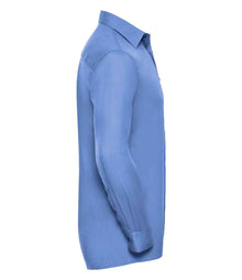Russell Athletic Collection Long Sleeve Easy Care Poplin Shirt 934M - 934M Corporate Blue Side
