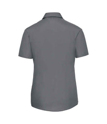 Russell Athletic Collection Ladies Short Sleeve Easy Care Poplin Shirt 935F - 935F Convoy Grey Back