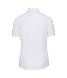 Russell Athletic Collection Ladies Short Sleeve Easy Care Poplin Shirt 935F - 935F White Back