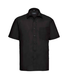 Russell Athletic Collection Short Sleeve Easy Care Poplin Shirt 935M - Black