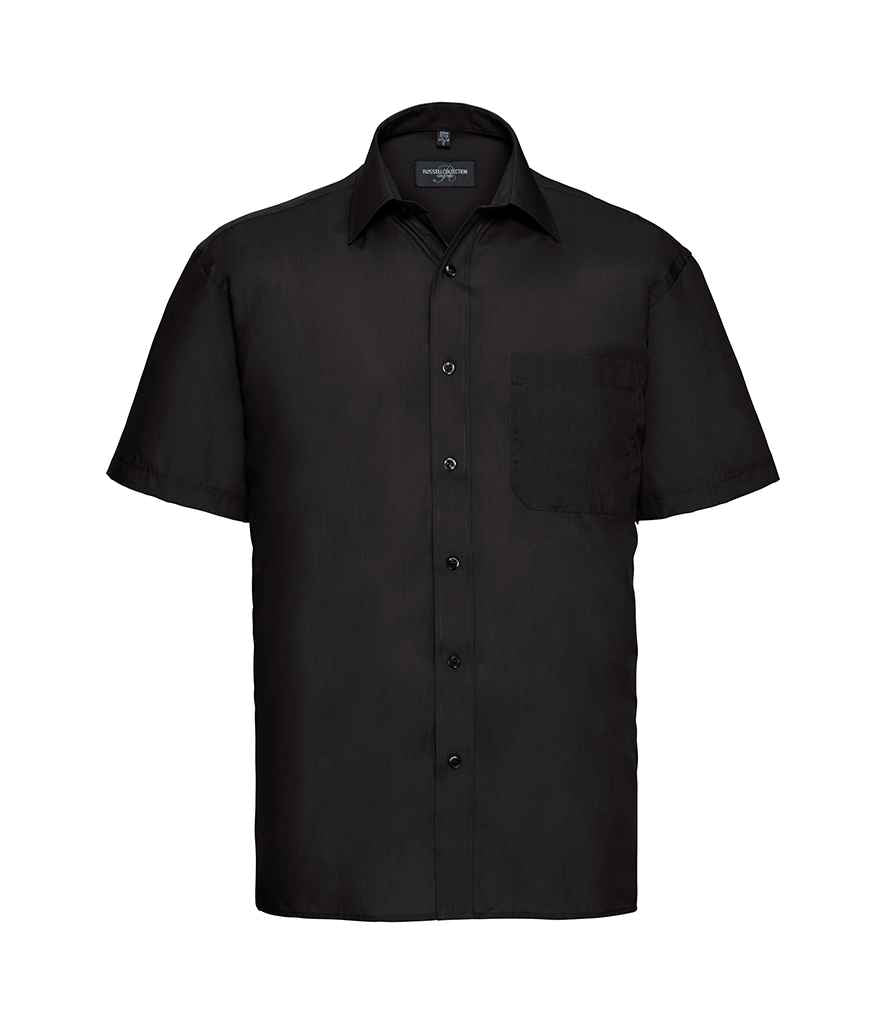 Russell Athletic Collection Short Sleeve Easy Care Poplin Shirt 935M - Black