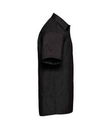 Russell Athletic Collection Short Sleeve Easy Care Poplin Shirt 935M - 935M Black Side