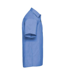 Russell Athletic Collection Short Sleeve Easy Care Poplin Shirt 935M - 935M Corporate Blue Side