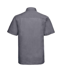 Russell Athletic Collection Short Sleeve Easy Care Poplin Shirt 935M - 935M Convoy Grey Back