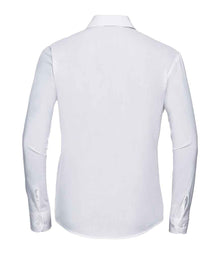 Russell Athletic Collection Ladies Long Sleeve Easy Care Cotton Poplin Shirt 936F - 936F White Back