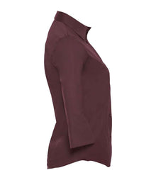 Russell Athletic Collection Ladies 3/4 Sleeve Easy Care Fitted Shirt 946F - 946F Port Side