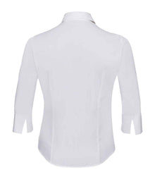 Russell Athletic Collection Ladies 3/4 Sleeve Easy Care Fitted Shirt 946F - 946F White Back