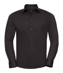 Russell Athletic Collection Long Sleeve Easy Care Fitted Shirt 946M - Black